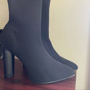 JLUXLABEL Black Sock Boots